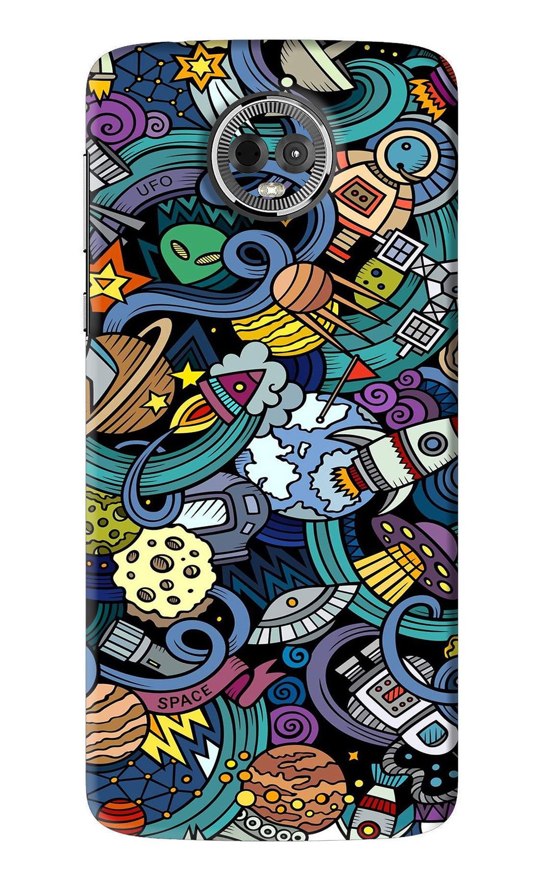 Space Abstract Motorola Moto E5 Plus Back Skin Wrap