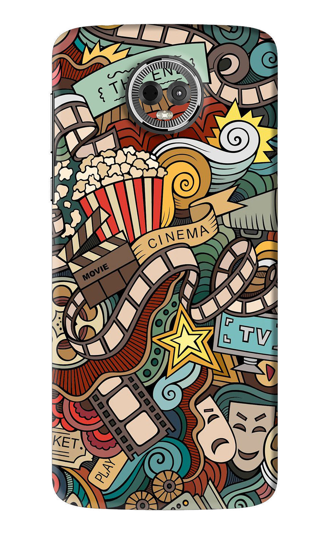 Cinema Abstract Motorola Moto E5 Plus Back Skin Wrap