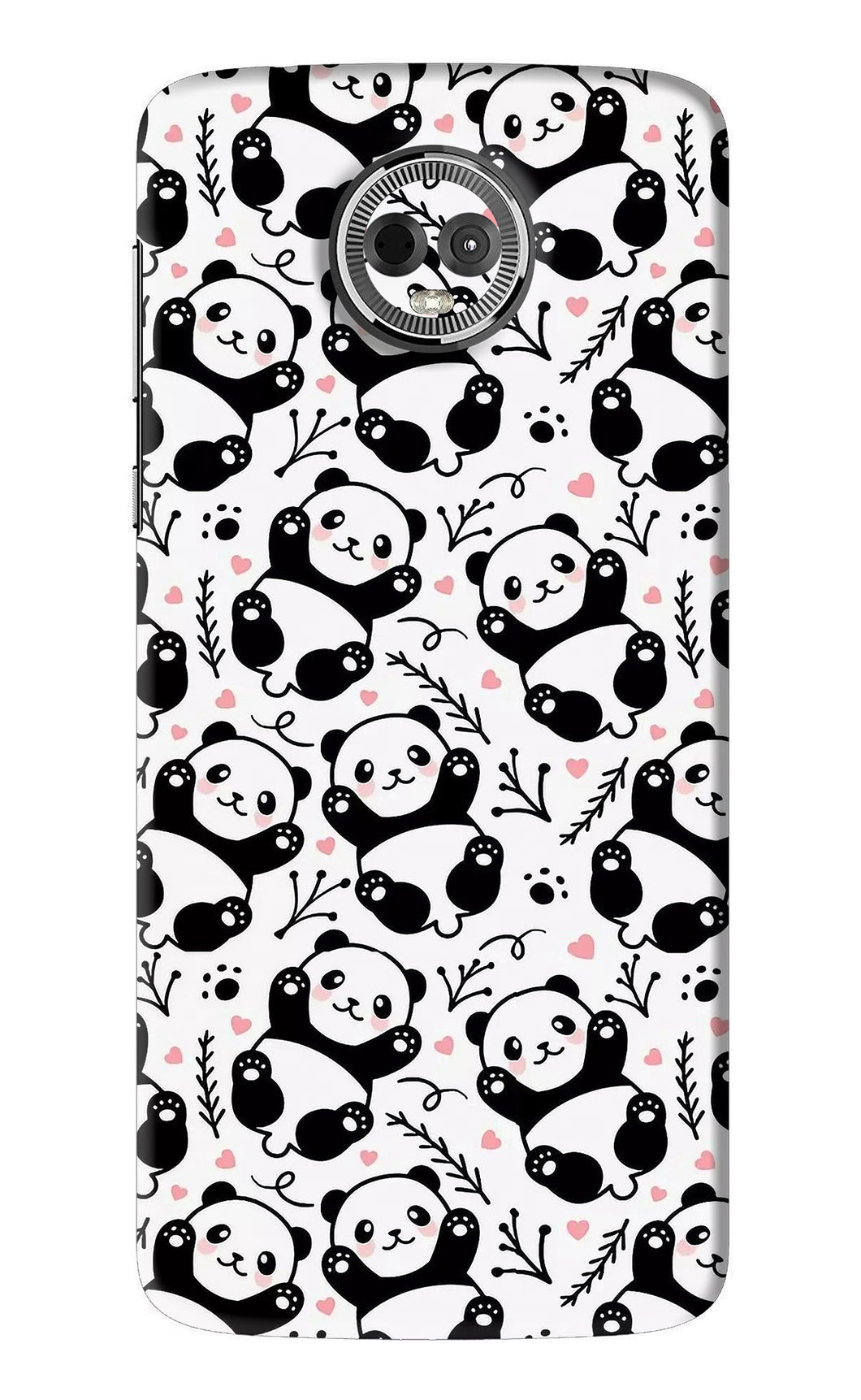 Cute Panda Motorola Moto E5 Plus Back Skin Wrap