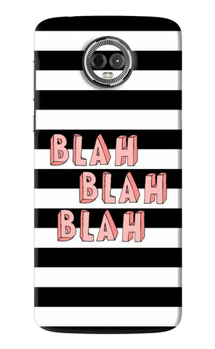 Blah Blah Blah Motorola Moto E5 Plus Back Skin Wrap