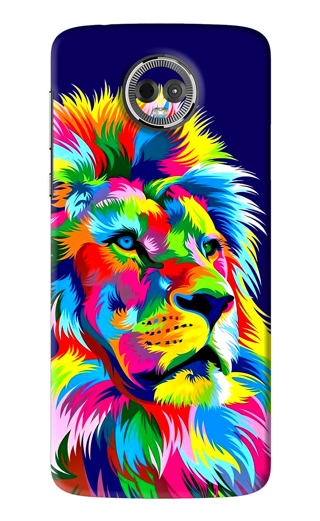 Vector Art Lion Motorola Moto E5 Plus Back Skin Wrap