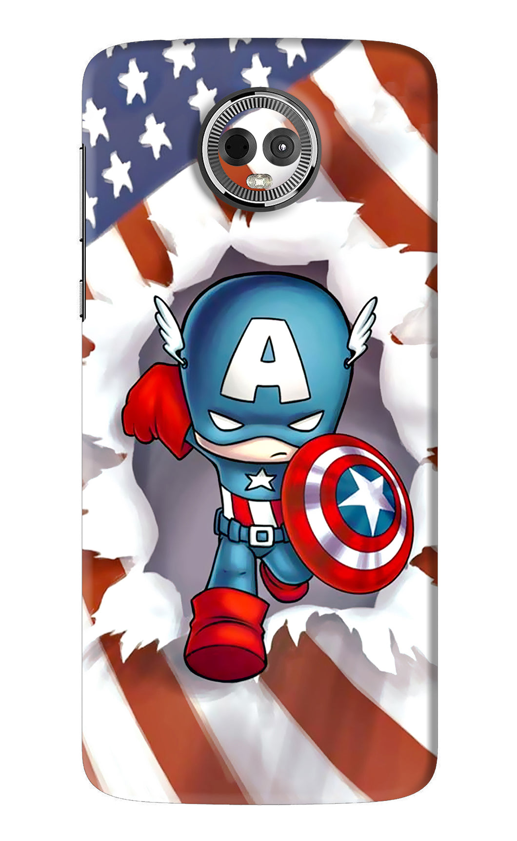 Captain America Motorola Moto E5 Plus Back Skin Wrap