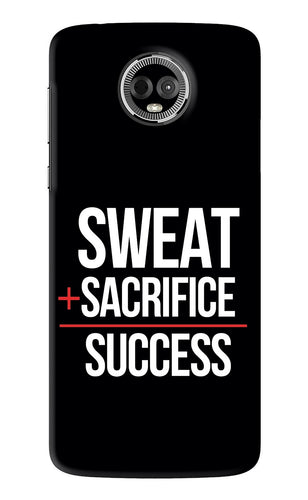 Sweat Sacrifice Success Motorola Moto E5 Plus Back Skin Wrap
