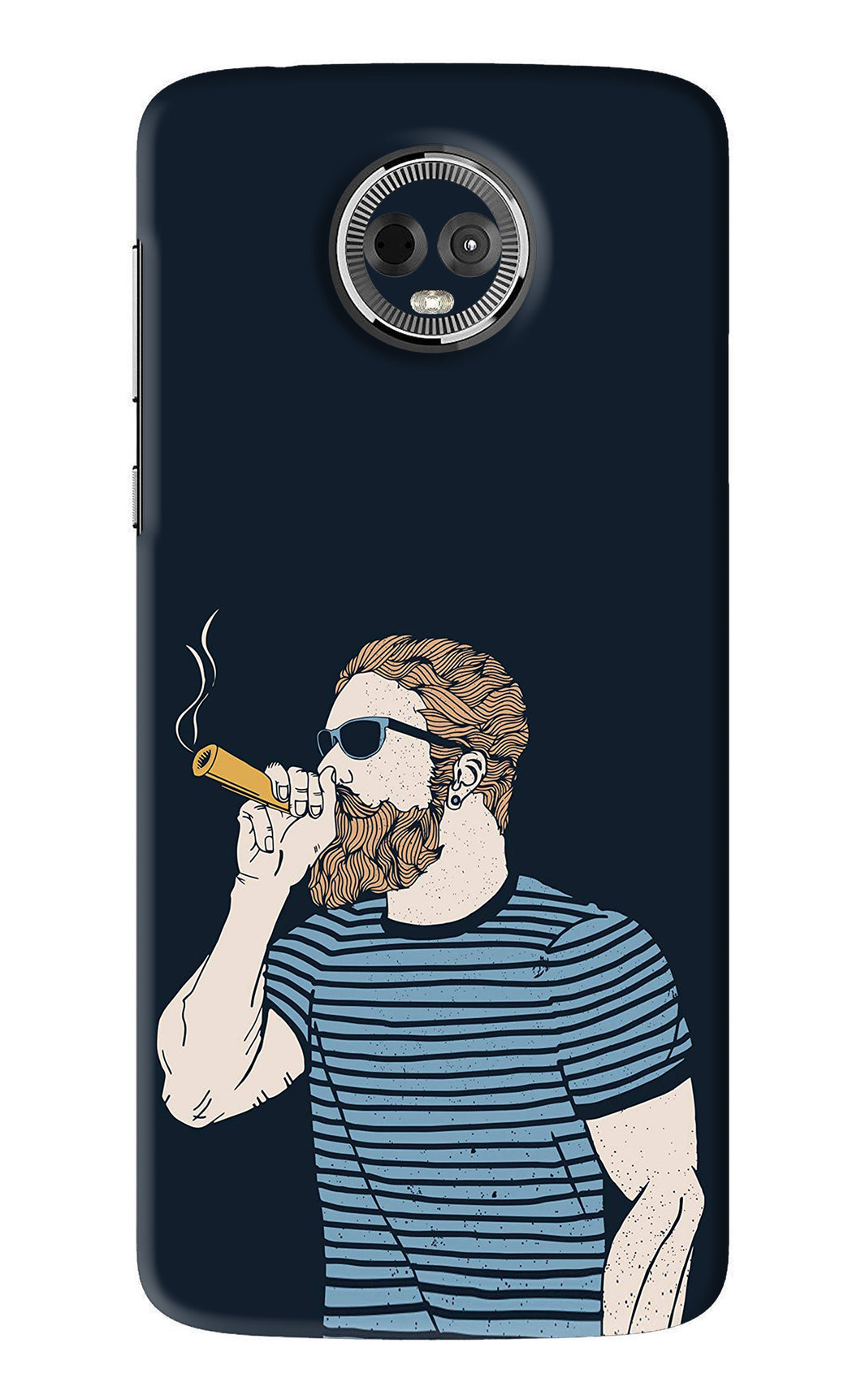 Smoking Motorola Moto E5 Plus Back Skin Wrap