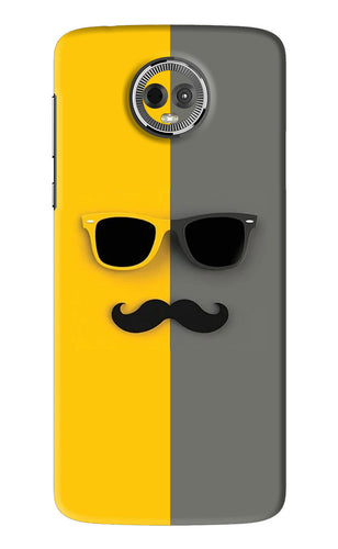 Sunglasses with Mustache Motorola Moto E5 Plus Back Skin Wrap