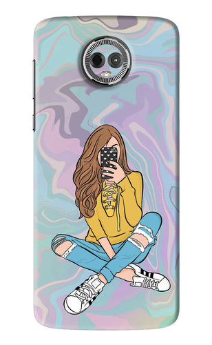 Selfie Girl Motorola Moto E5 Plus Back Skin Wrap
