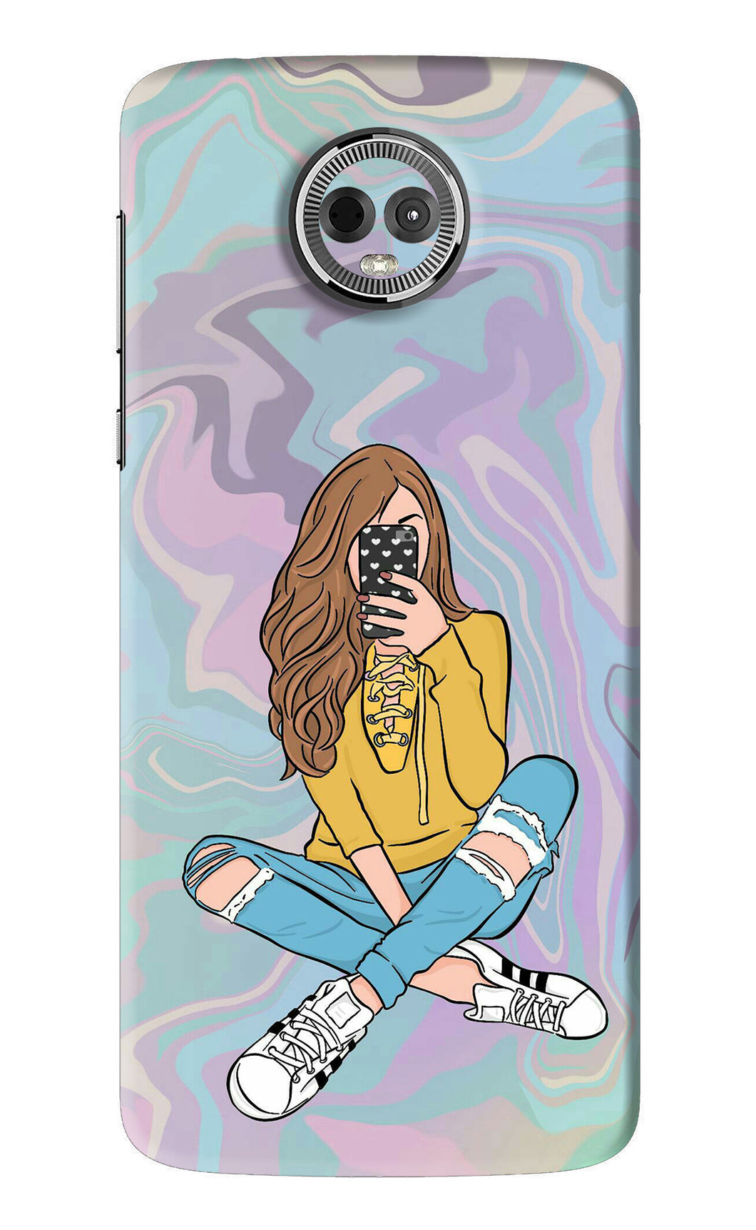 Selfie Girl Motorola Moto E5 Plus Back Skin Wrap