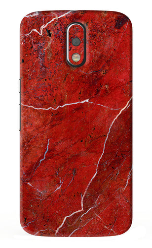 Red Marble Design Motorola Moto G4 Back Skin Wrap