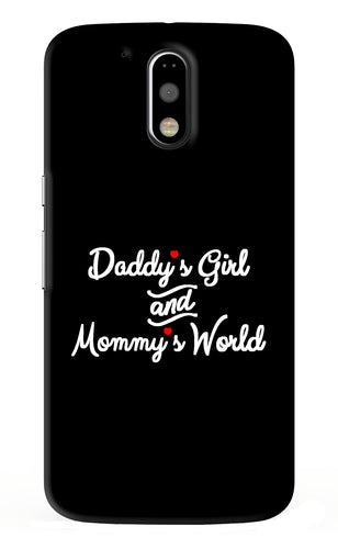 Daddy's Girl and Mommy's World Motorola Moto G4 Back Skin Wrap