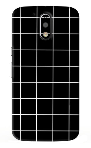 White Grid Motorola Moto G4 Plus Back Skin Wrap