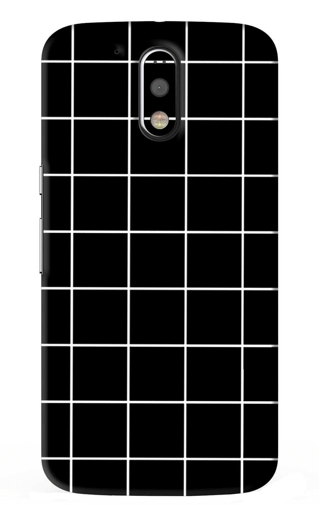 White Grid Motorola Moto G4 Plus Back Skin Wrap