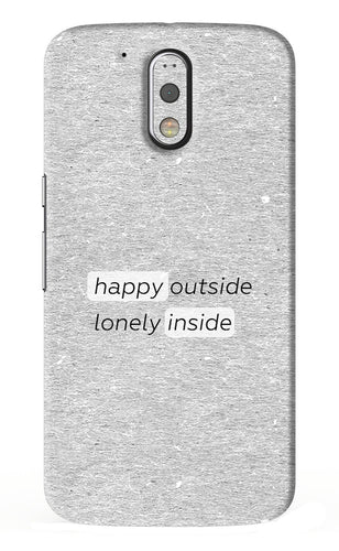 Happy Outside Lonely Inside Motorola Moto G4 Plus Back Skin Wrap