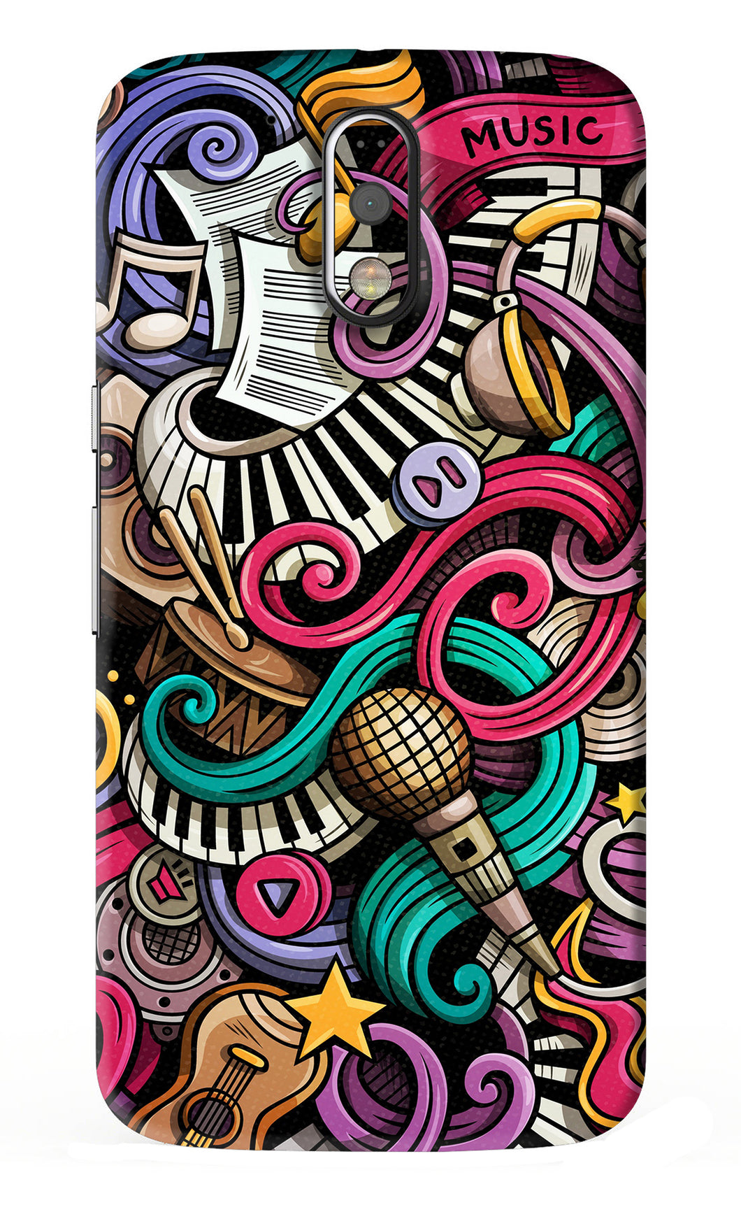 Music Abstract Motorola Moto G4 Plus Back Skin Wrap