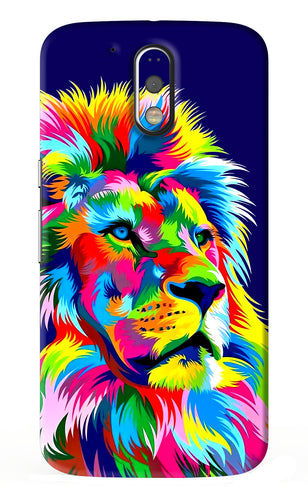 Vector Art Lion Motorola Moto G4 Plus Back Skin Wrap