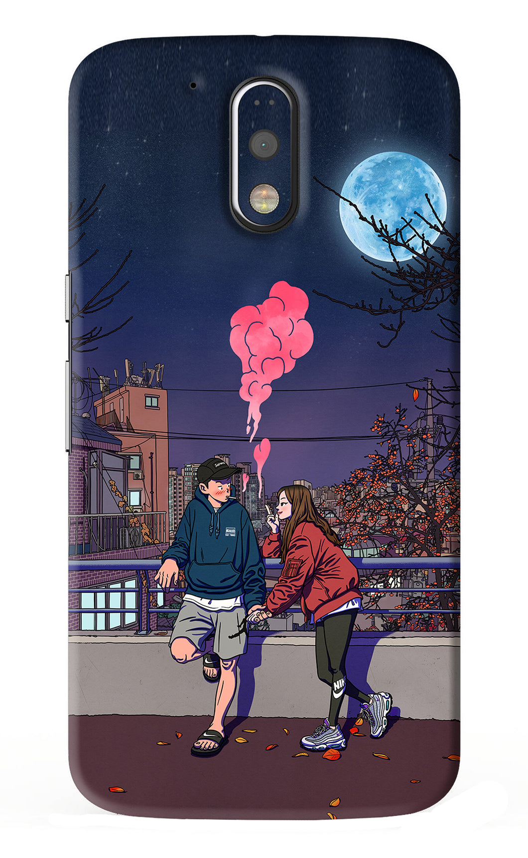 Chilling Couple Motorola Moto G4 Plus Back Skin Wrap