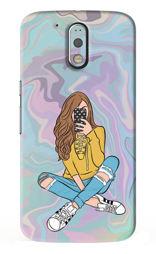 Selfie Girl Motorola Moto G4 Plus Back Skin Wrap