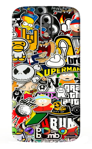 Sticker Bomb Motorola Moto G4 Plus Back Skin Wrap
