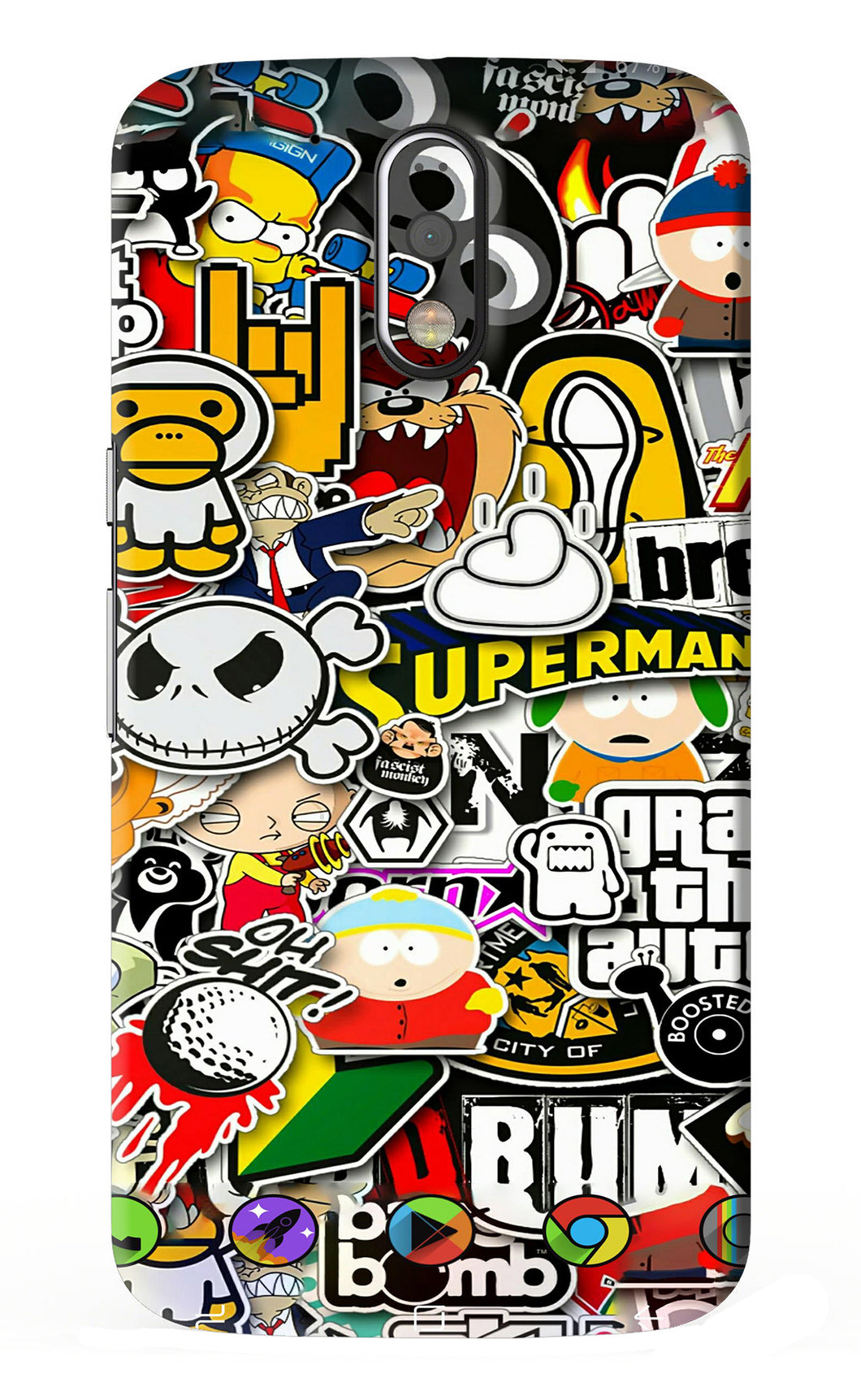 Sticker Bomb Motorola Moto G4 Plus Back Skin Wrap