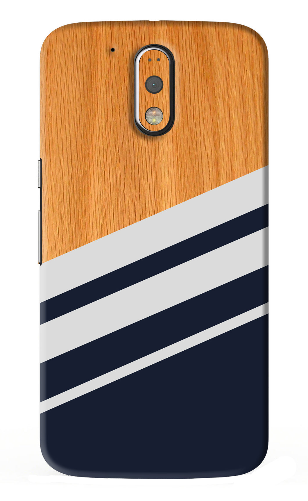 Black And White Wooden Motorola Moto G4 Plus Back Skin Wrap