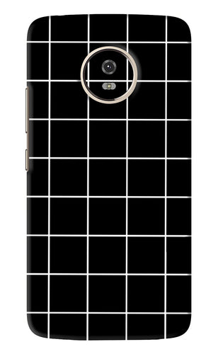 White Grid Motorola Moto G5 Back Skin Wrap