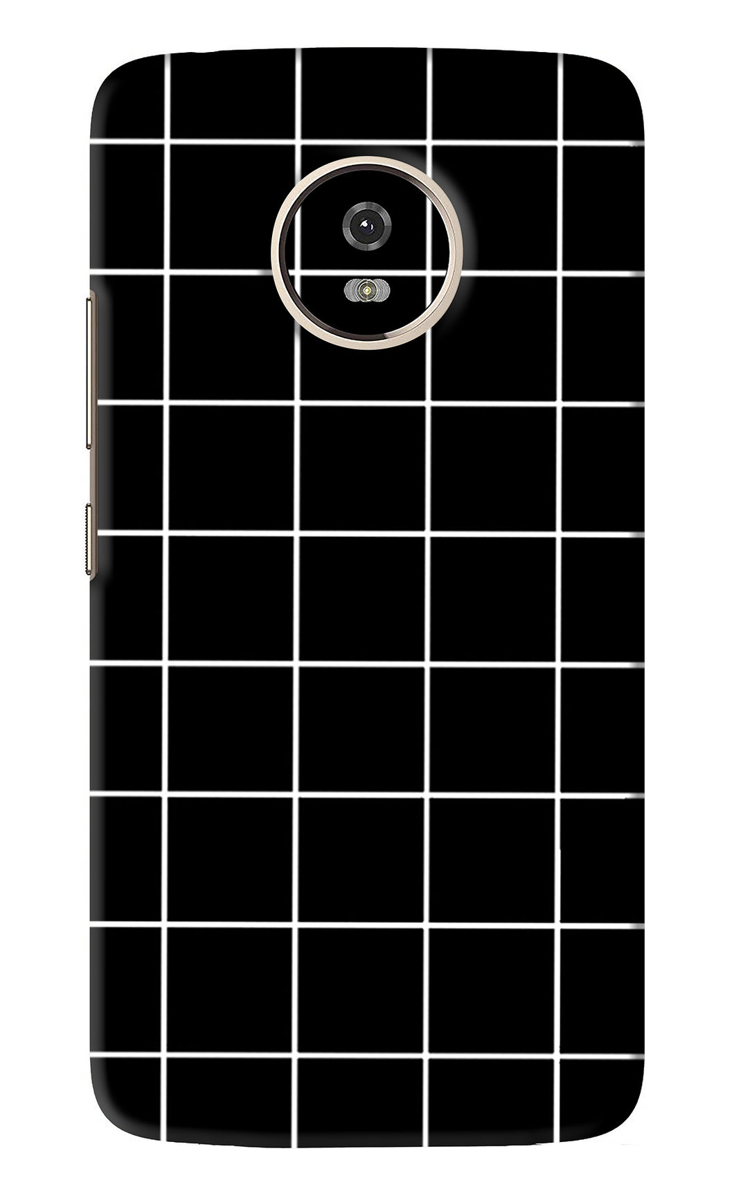 White Grid Motorola Moto G5 Back Skin Wrap