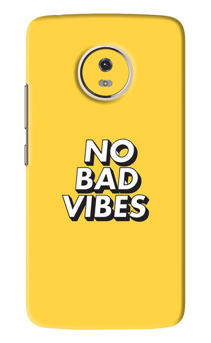 No Bad Vibes Motorola Moto G5 Back Skin Wrap