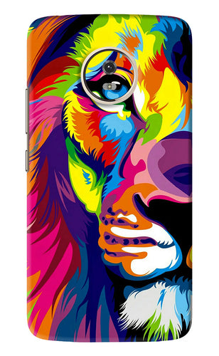 Lion Half Face Motorola Moto G5 Back Skin Wrap