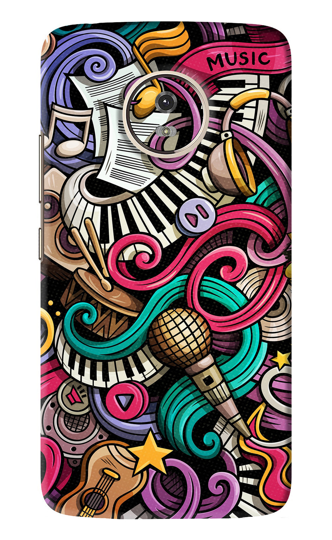 Music Abstract Motorola Moto G5 Back Skin Wrap