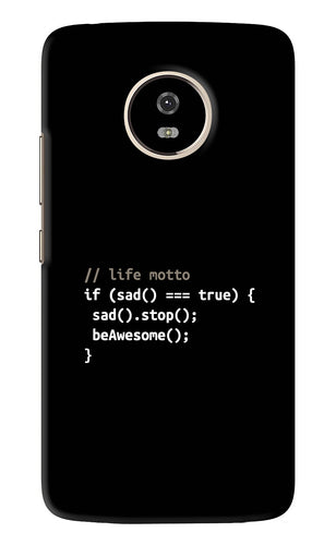 Life Motto Code Motorola Moto G5 Back Skin Wrap