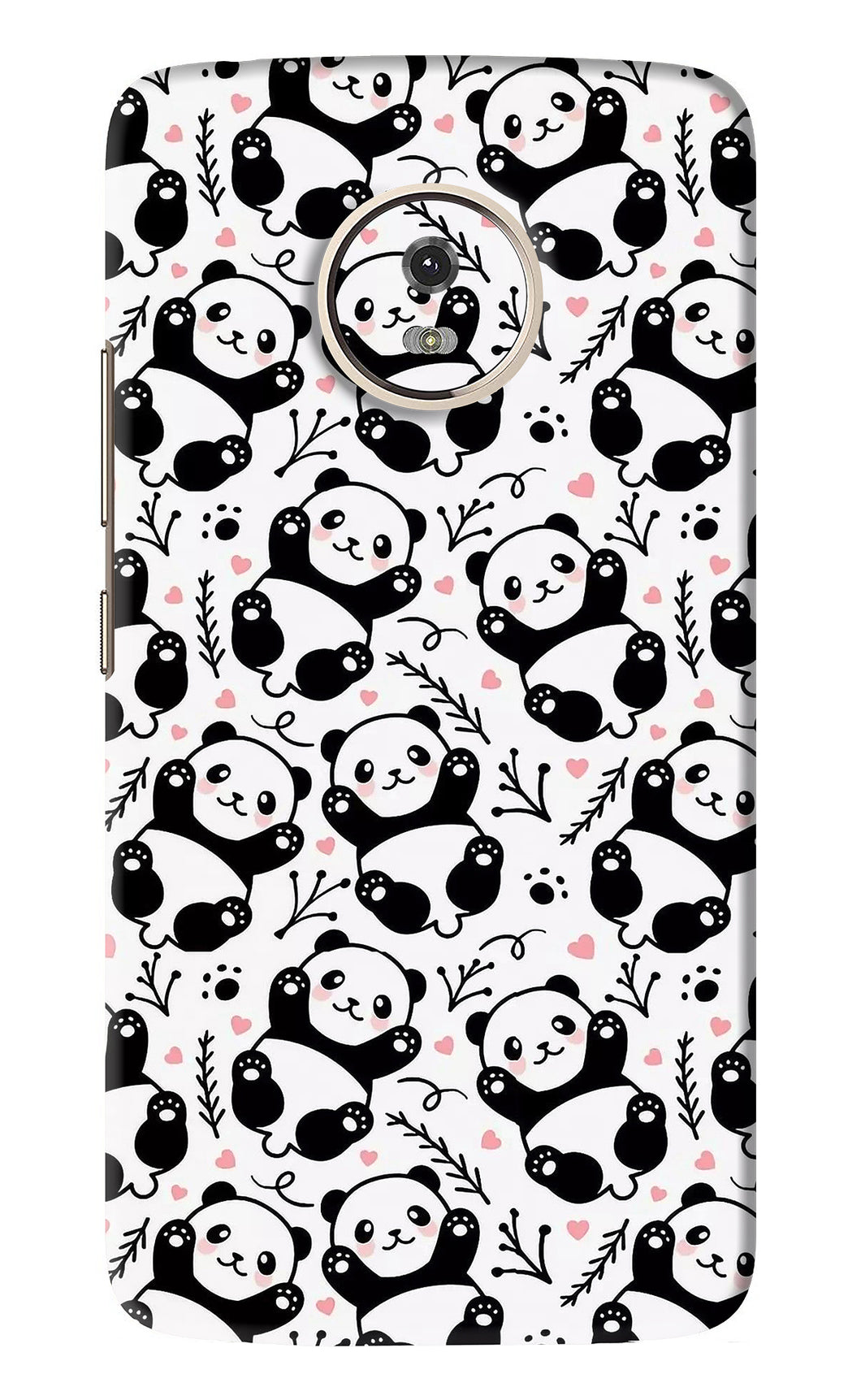 Cute Panda Motorola Moto G5 Back Skin Wrap