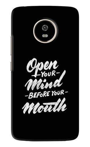 Open Your Mind Before Your Mouth Motorola Moto G5 Back Skin Wrap