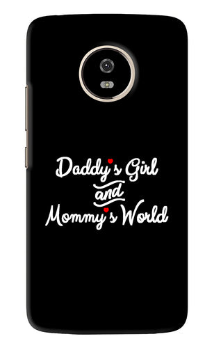 Daddy's Girl and Mommy's World Motorola Moto G5 Back Skin Wrap