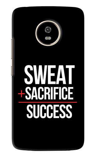 Sweat Sacrifice Success Motorola Moto G5 Back Skin Wrap