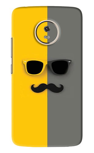 Sunglasses with Mustache Motorola Moto G5 Back Skin Wrap