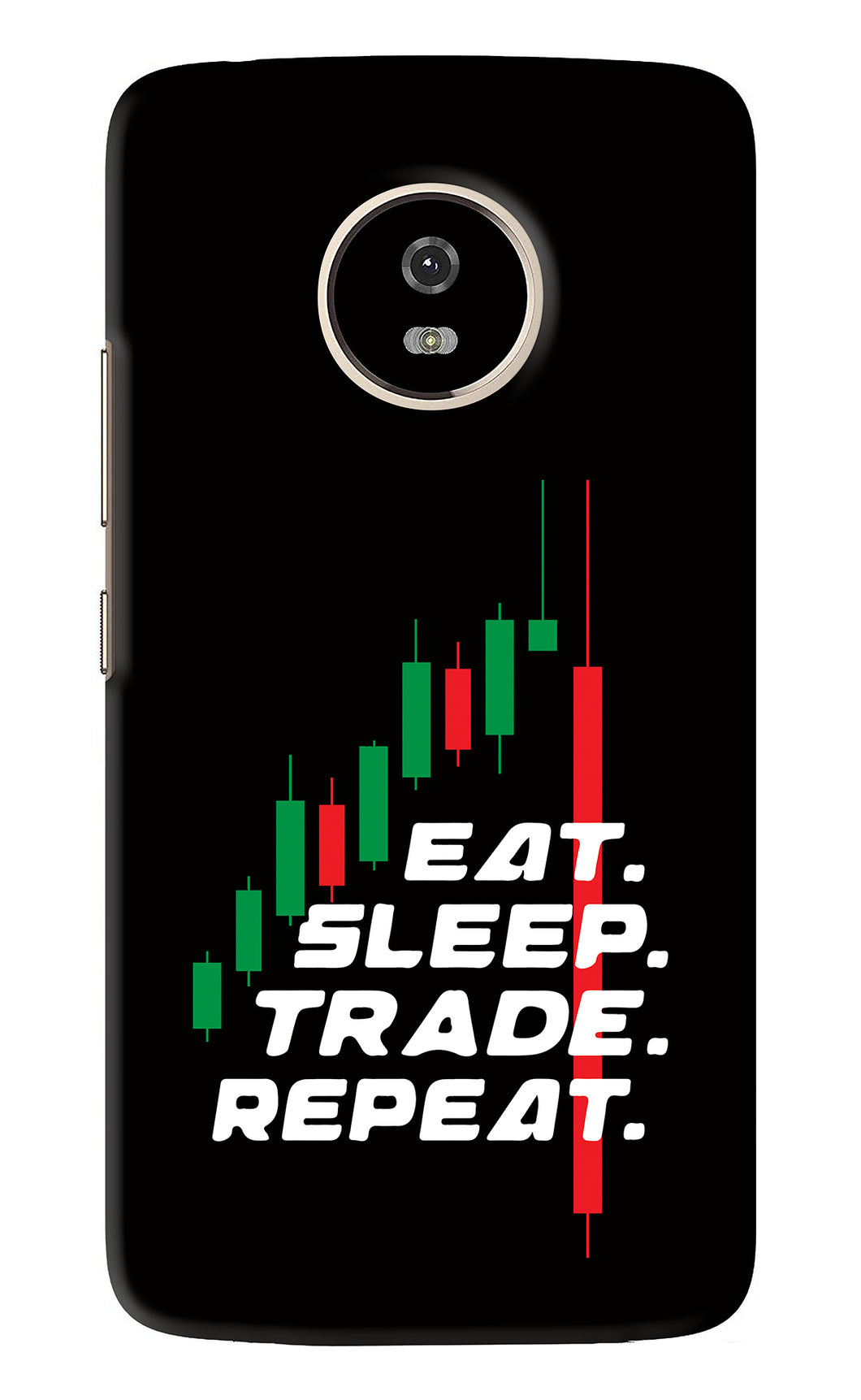 Eat Sleep Trade Repeat Motorola Moto G5 Back Skin Wrap