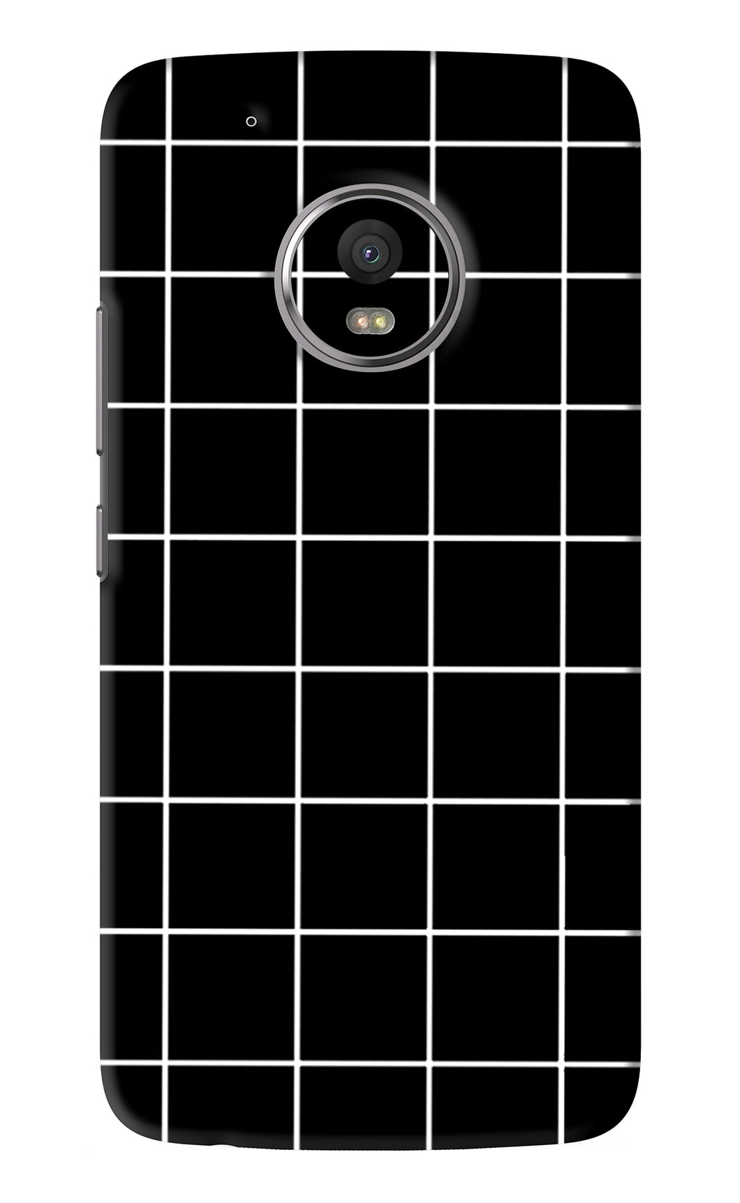 White Grid Motorola Moto G5 Plus Back Skin Wrap