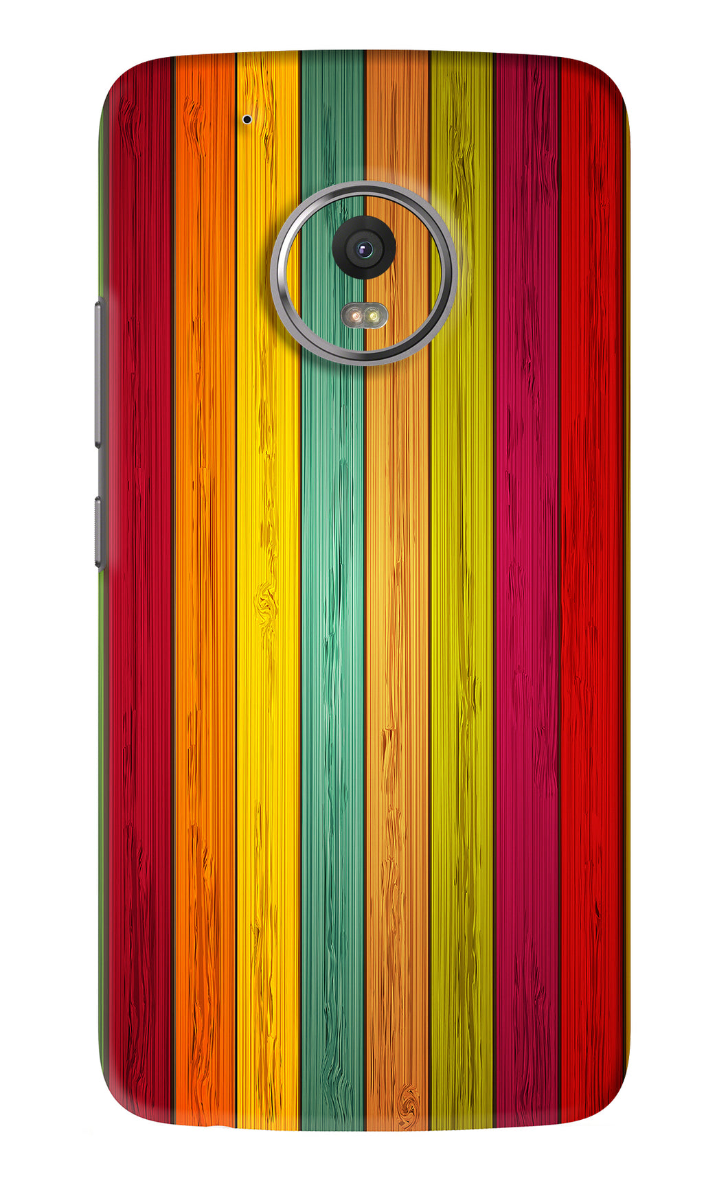 Multicolor Wooden Motorola Moto G5 Plus Back Skin Wrap