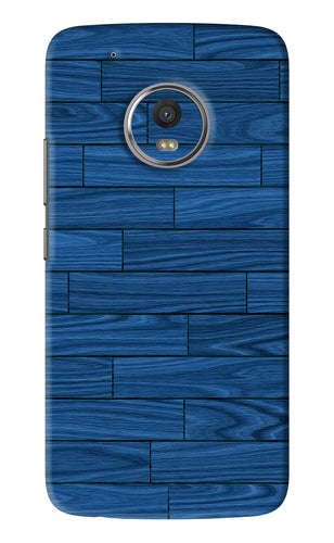 Blue Wooden Texture Motorola Moto G5 Plus Back Skin Wrap