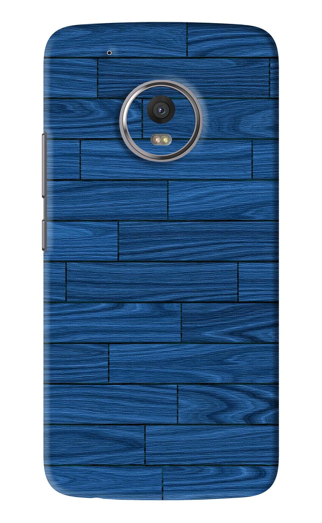 Blue Wooden Texture Motorola Moto G5 Plus Back Skin Wrap