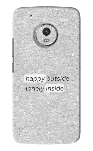 Happy Outside Lonely Inside Motorola Moto G5 Plus Back Skin Wrap