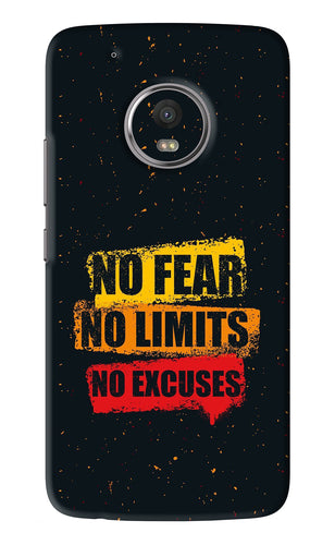 No Fear No Limits No Excuses Motorola Moto G5 Plus Back Skin Wrap