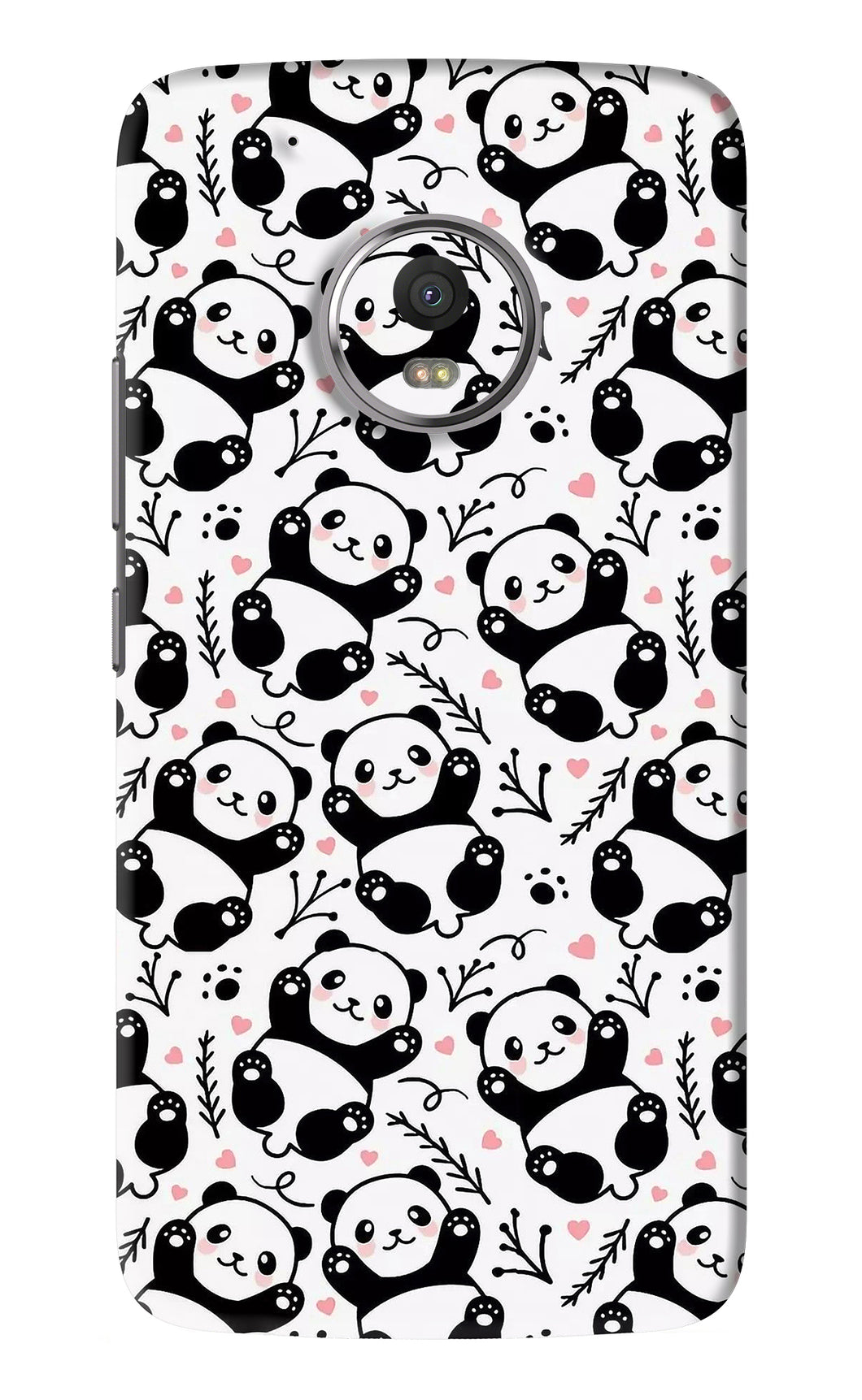 Cute Panda Motorola Moto G5 Plus Back Skin Wrap