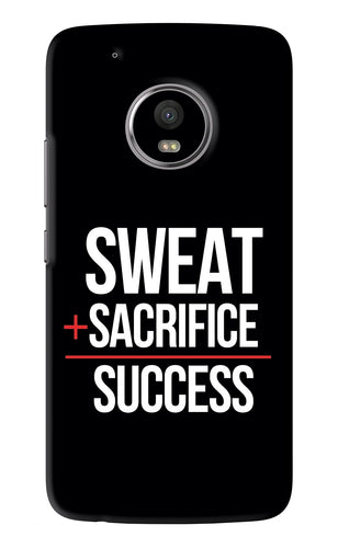 Sweat Sacrifice Success Motorola Moto G5 Plus Back Skin Wrap