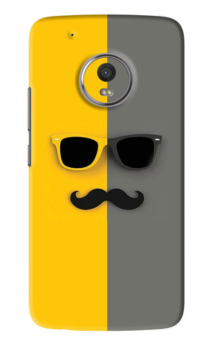 Sunglasses with Mustache Motorola Moto G5 Plus Back Skin Wrap