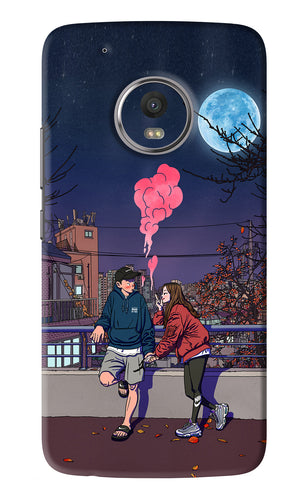 Chilling Couple Motorola Moto G5 Plus Back Skin Wrap