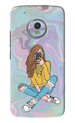 Selfie Girl Motorola Moto G5 Plus Back Skin Wrap