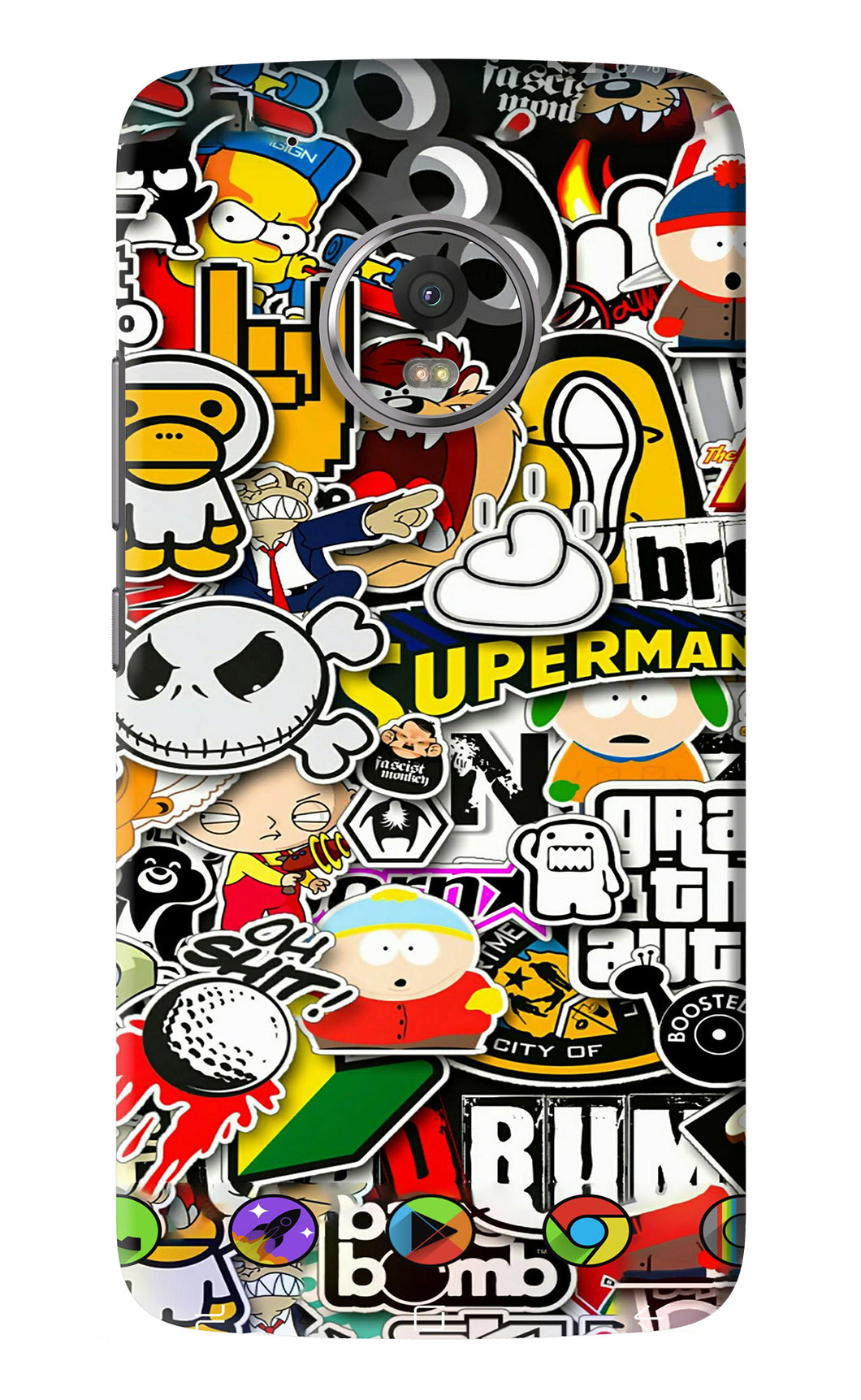 Sticker Bomb Motorola Moto G5 Plus Back Skin Wrap