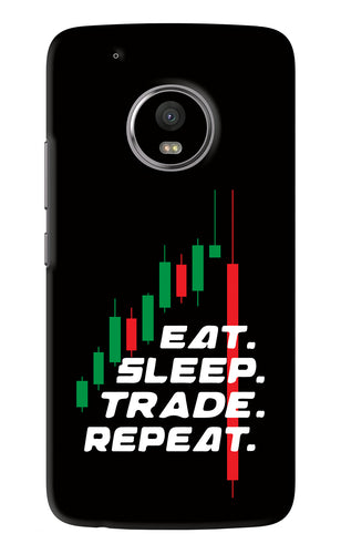 Eat Sleep Trade Repeat Motorola Moto G5 Plus Back Skin Wrap