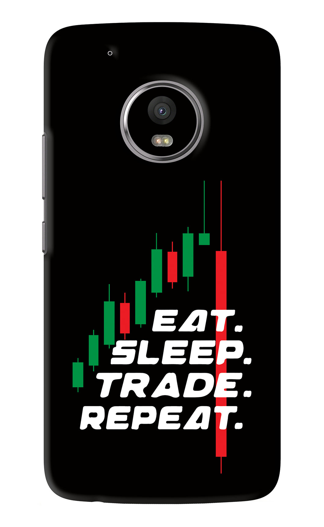 Eat Sleep Trade Repeat Motorola Moto G5 Plus Back Skin Wrap