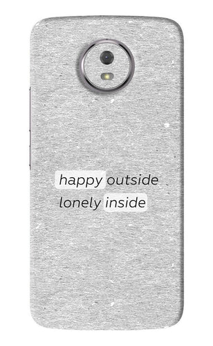 Happy Outside Lonely Inside Motorola Moto G5S Back Skin Wrap